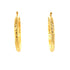 The Beautiful Texturized Hoops Earrings, crafted from 14k gold-filled material and measuring 4cm in diameter, are elegantly displayed against a pristine white background. These exquisite hoop earrings are lead and nickel free, offering both style and comfort for all-day wear.